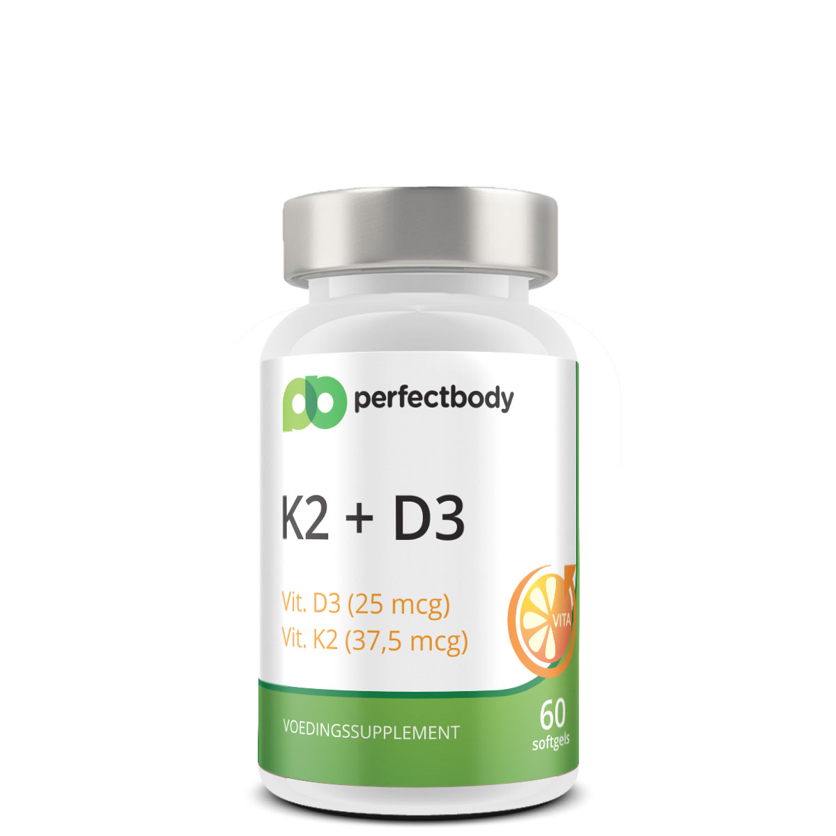 Perfectbody Vitamine K2 + D3 - 60 Softgels