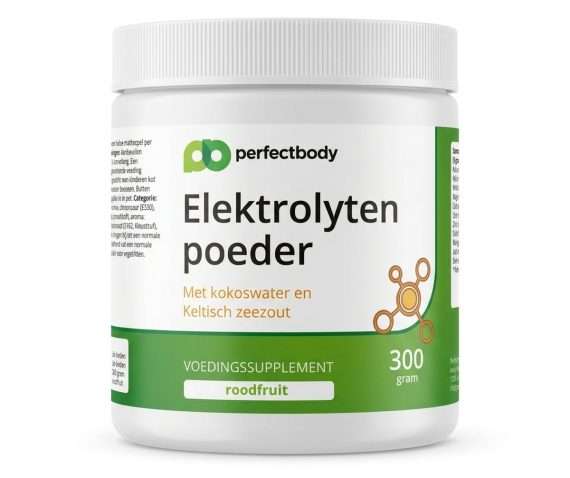 Elektrolyten poeder roodfruit, pot van 300 gram