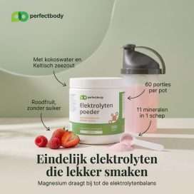 Elektrolyten poeder met shaker, kokoswater en Keltisch zeezout, 60 porties